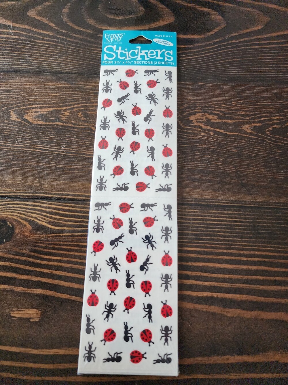 New Vintage FMI Frances Meyer SEALED - Garden Insects Ants Ladybugs Picnic #16